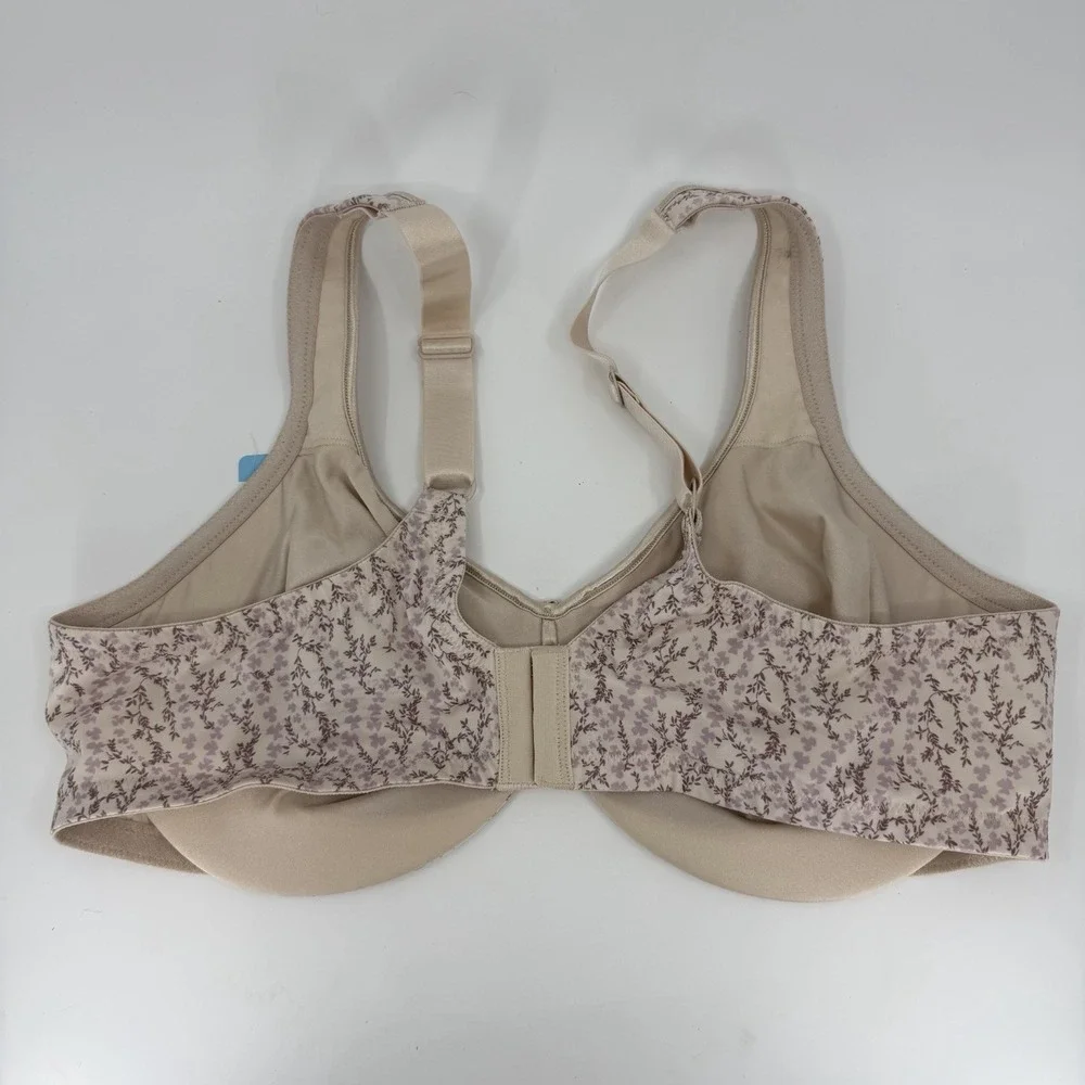 New Warner's Cream Floral‎ 35002A-280 Comfort Underwire Bra 42C
